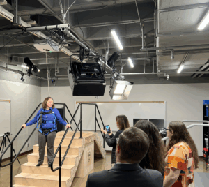 Dr. Harper and her team demonstrating research techniques they have conducted to study mobility.